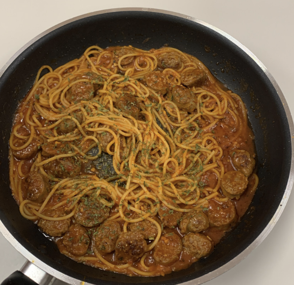 Tomato Sausage Spaghetti